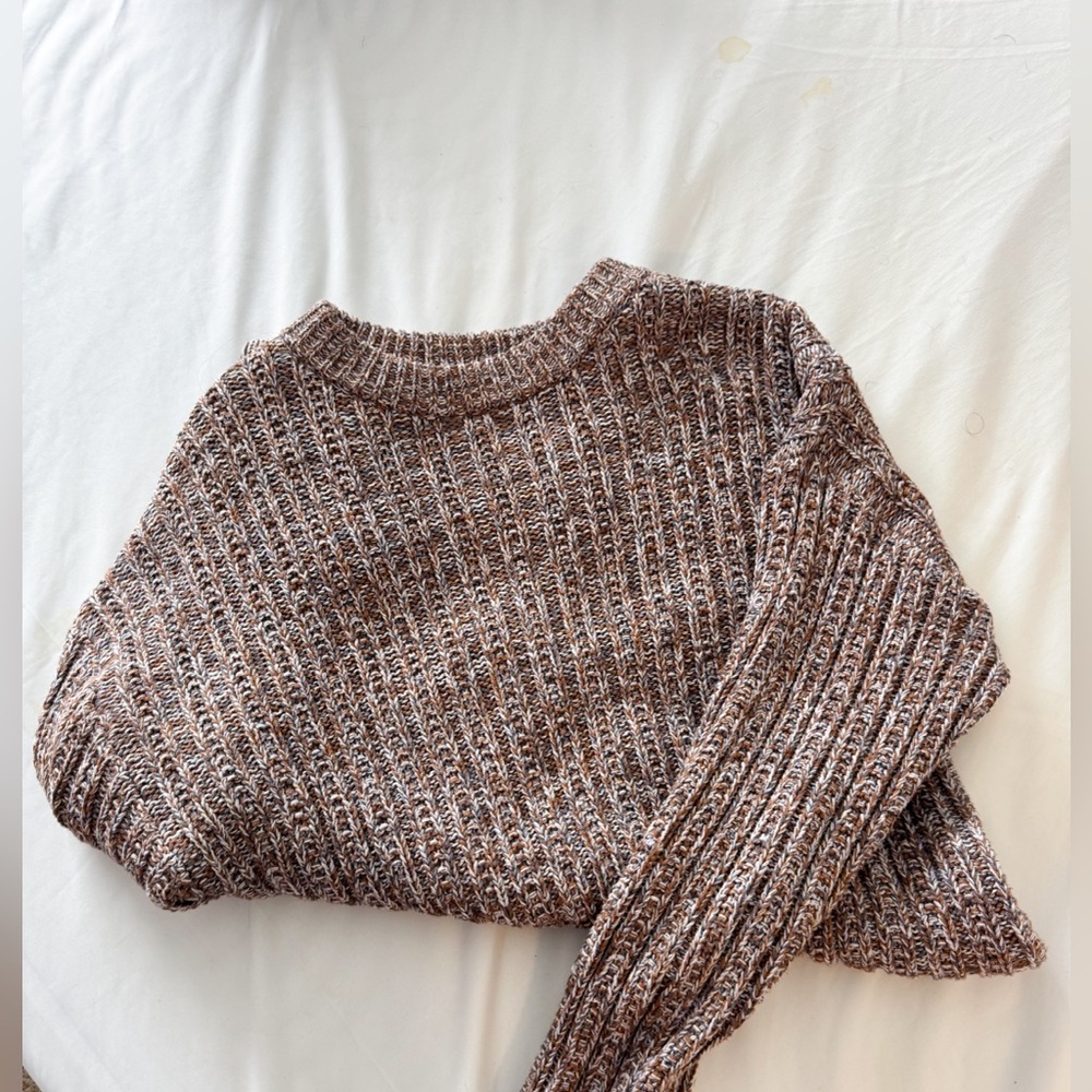 Universal Thread Brown Ribbed Sweater - image 1